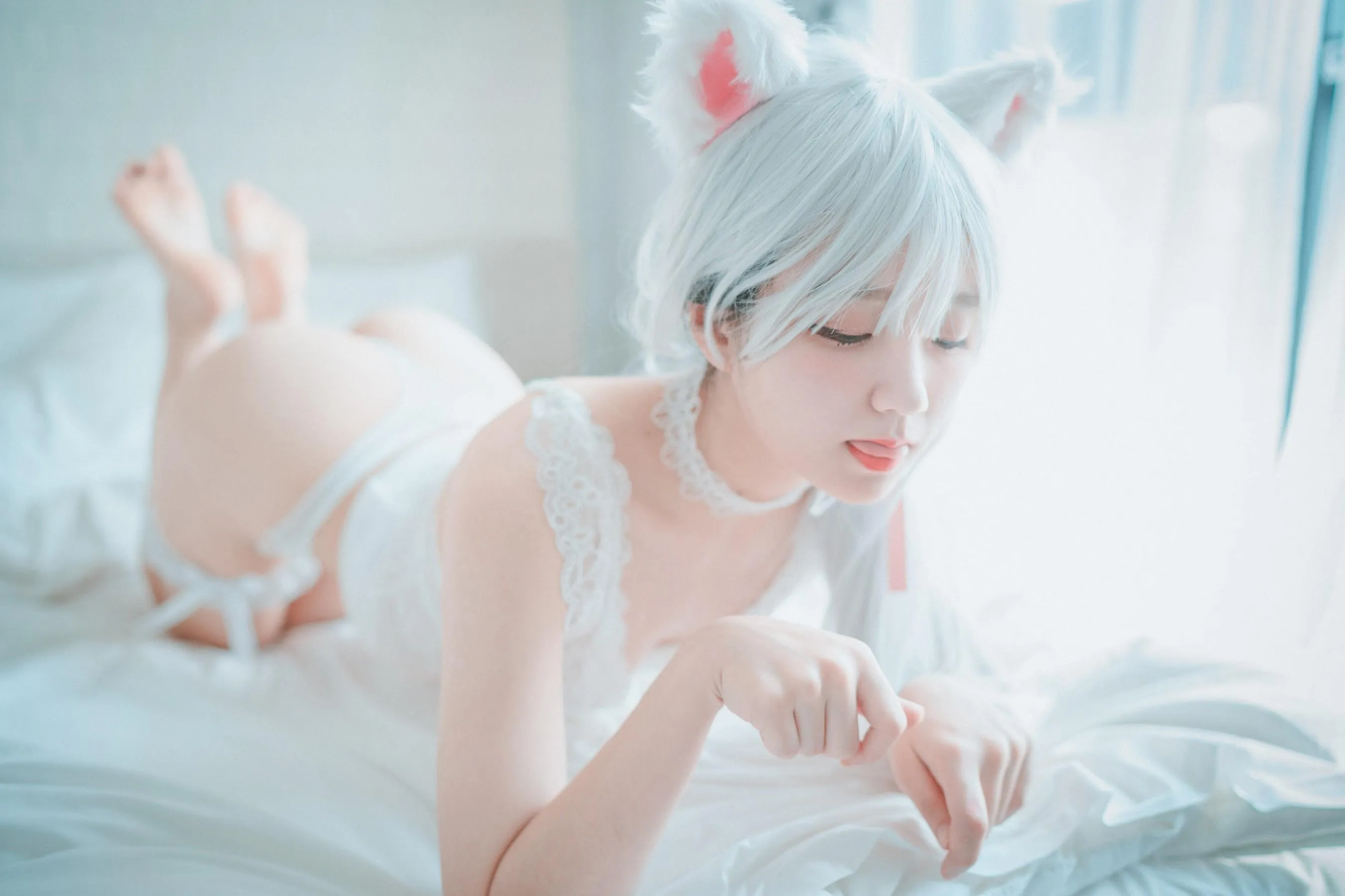 Jenny 정제니 – NO.35 [DJAWA] Schwarz und Weiß Katzenmädchen [66P]插图